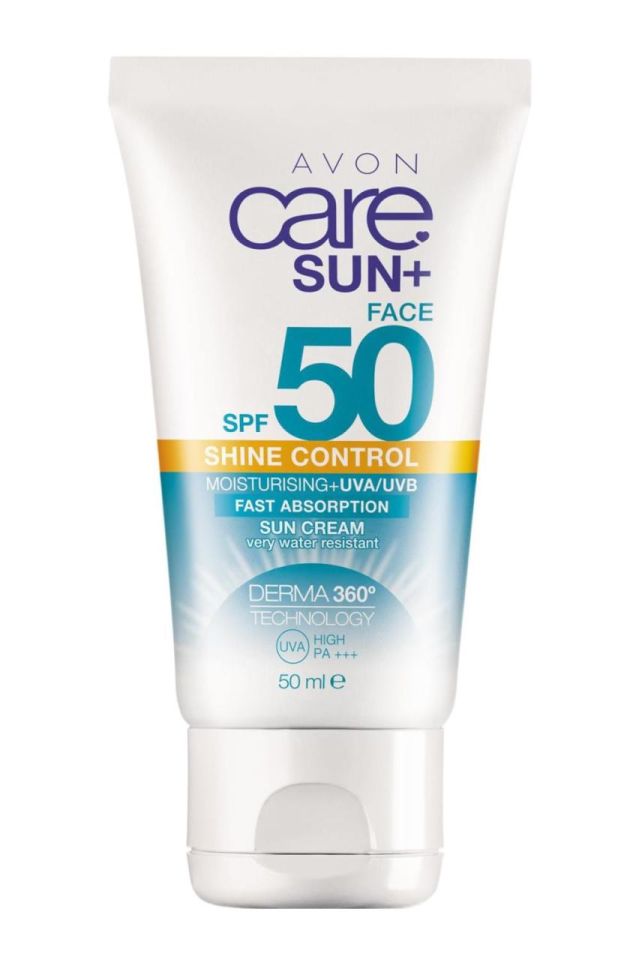 Avon Sun+ SPF 50 Yüz Güneş Kremi 50 ml Shine Control