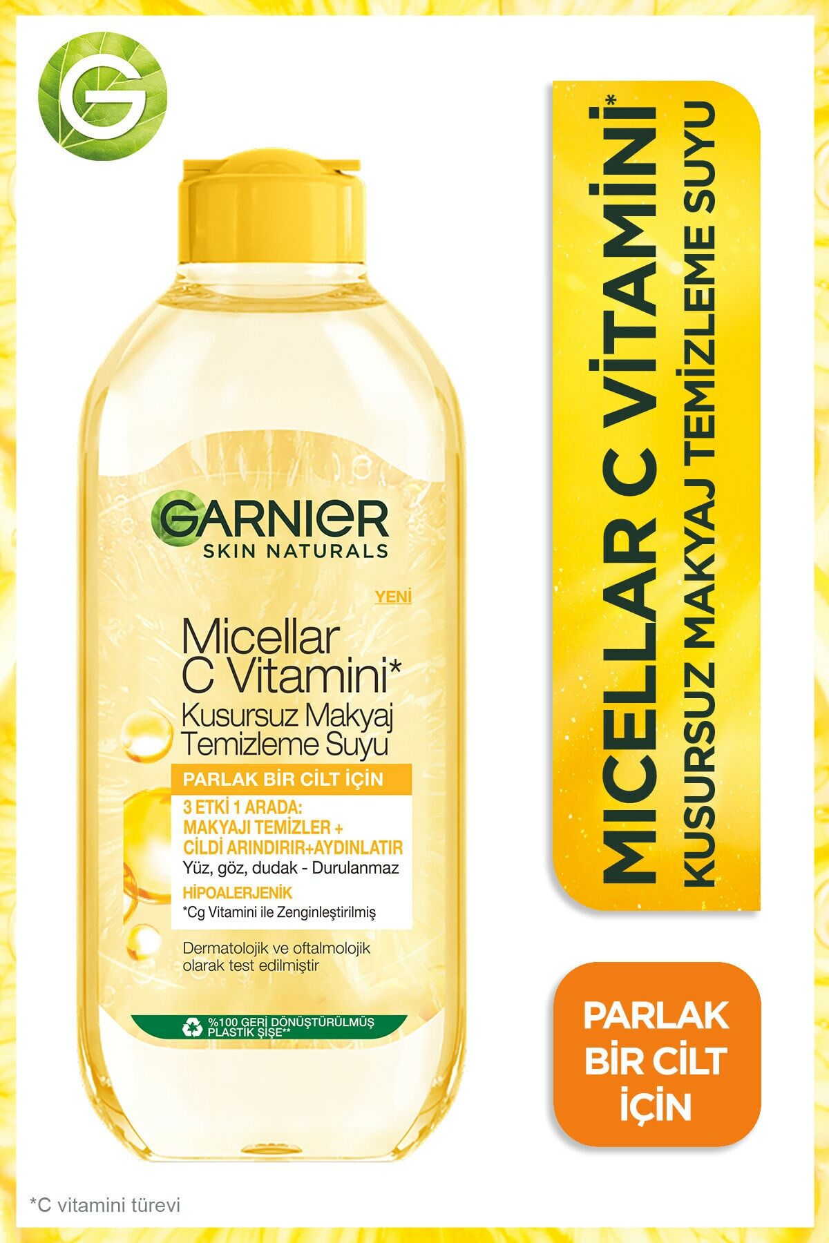 Garnier Micellar C Vitamini Kusursuz Makyaj Temizleme Suyu 400ml 3600542467667