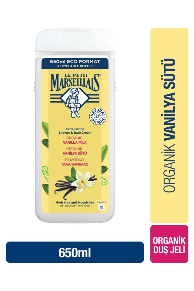Le Petit Marseillais Duş Jeli Vanılya ve Süt 650 Ml