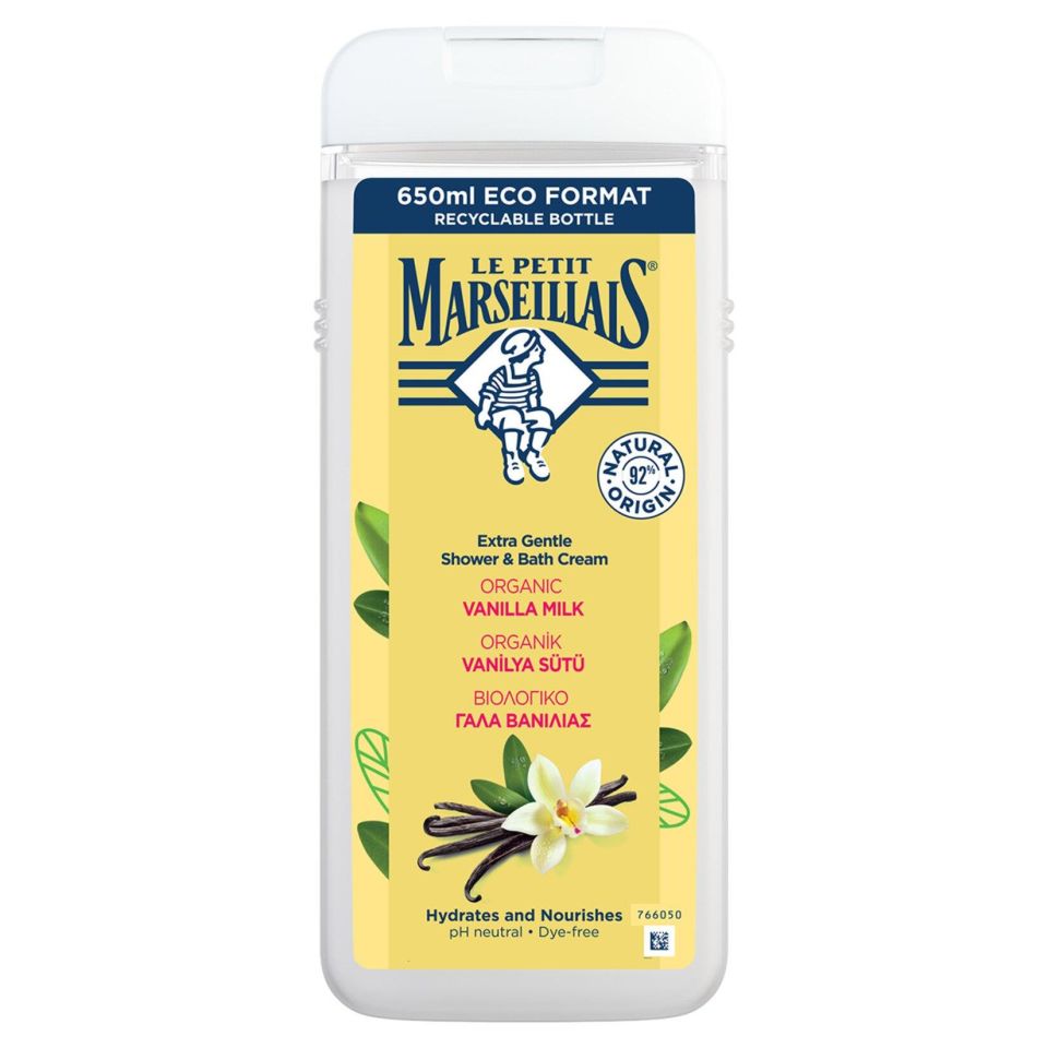 Le Petit Marseillais Duş Jeli Vanılya ve Süt 650 Ml