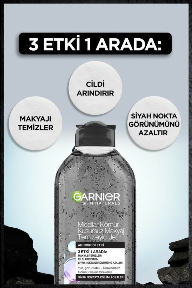 Garnier Micellar Kömür Kusursuz Makyaj Temizleyici Jel 400 Ml 3600542457446