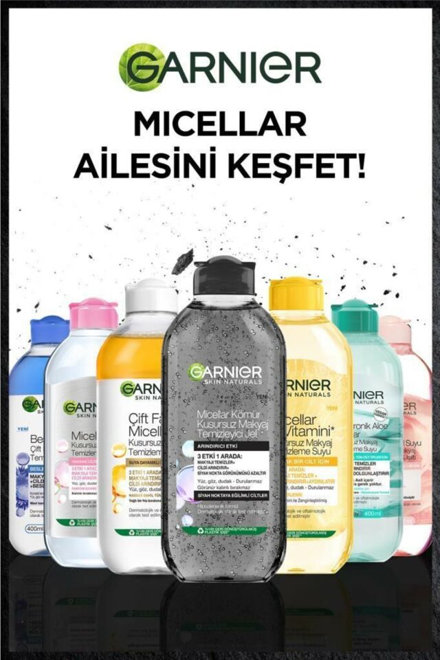 Garnier Micellar Kömür Kusursuz Makyaj Temizleyici Jel 400 Ml 3600542457446