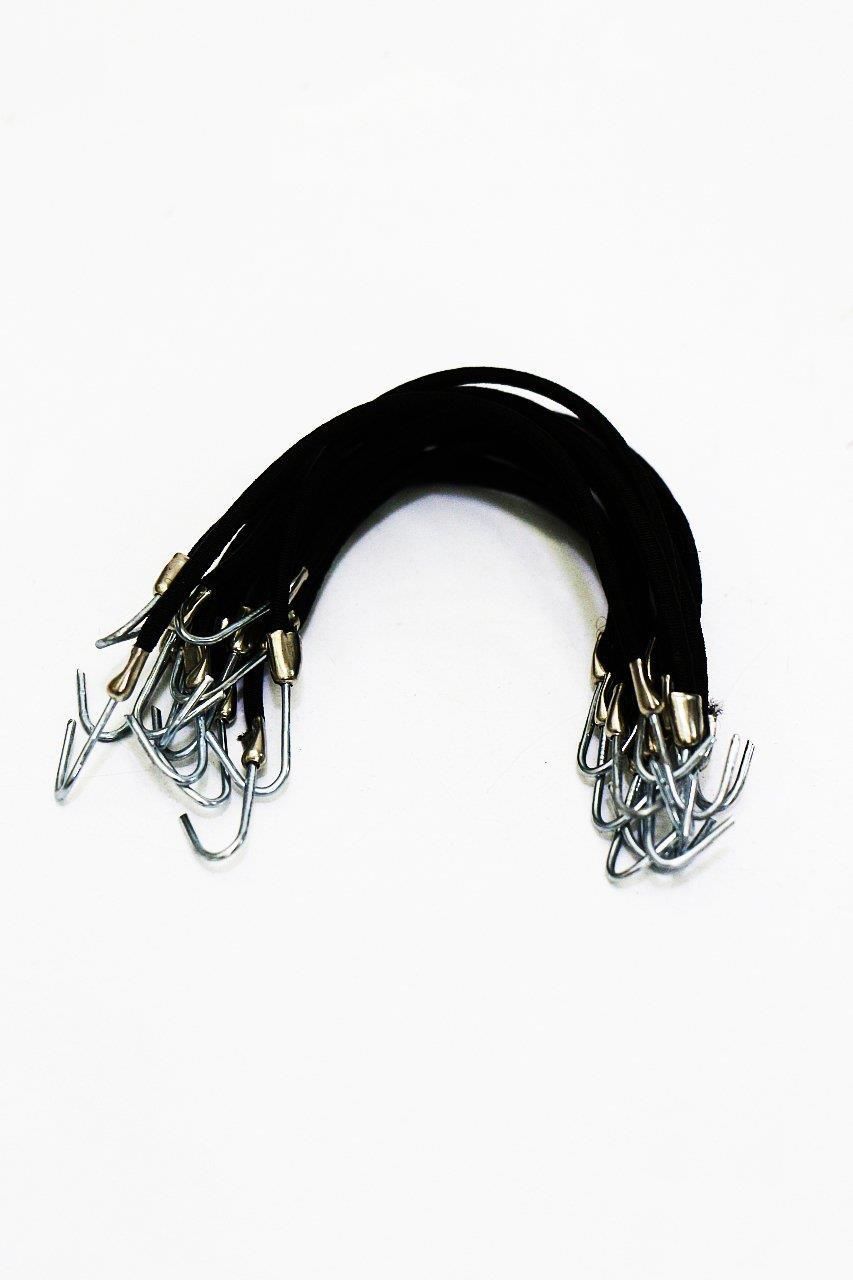 Metal Kancalı Lastik Toka Siyah 10 lu Paket