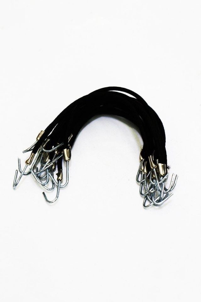 Metal Kancalı Lastik Toka Siyah 10 lu Paket
