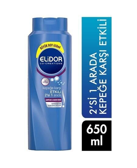 Elidor Şampuan Kepeğe Karşı 2 si 1 Arada 650 Ml