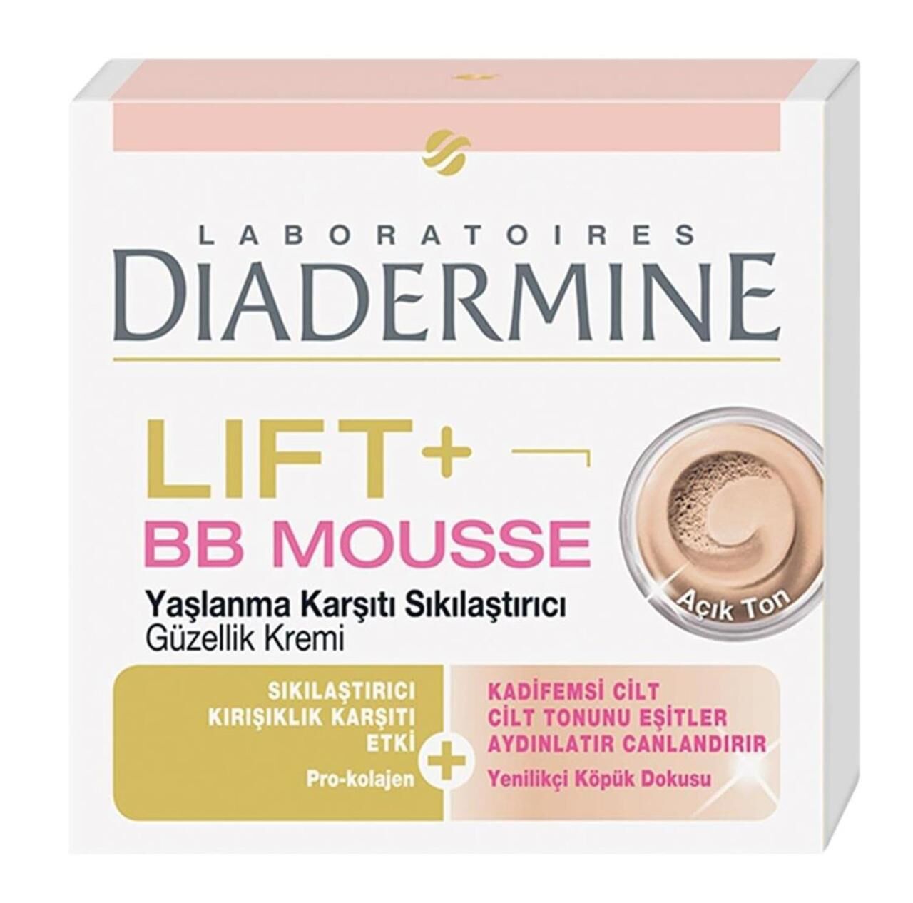 Diadermine Yaşlanma Karşıtı Lift+ BB Mousse Açık Ton Sıkılaştırıcı Renkli BB Krem