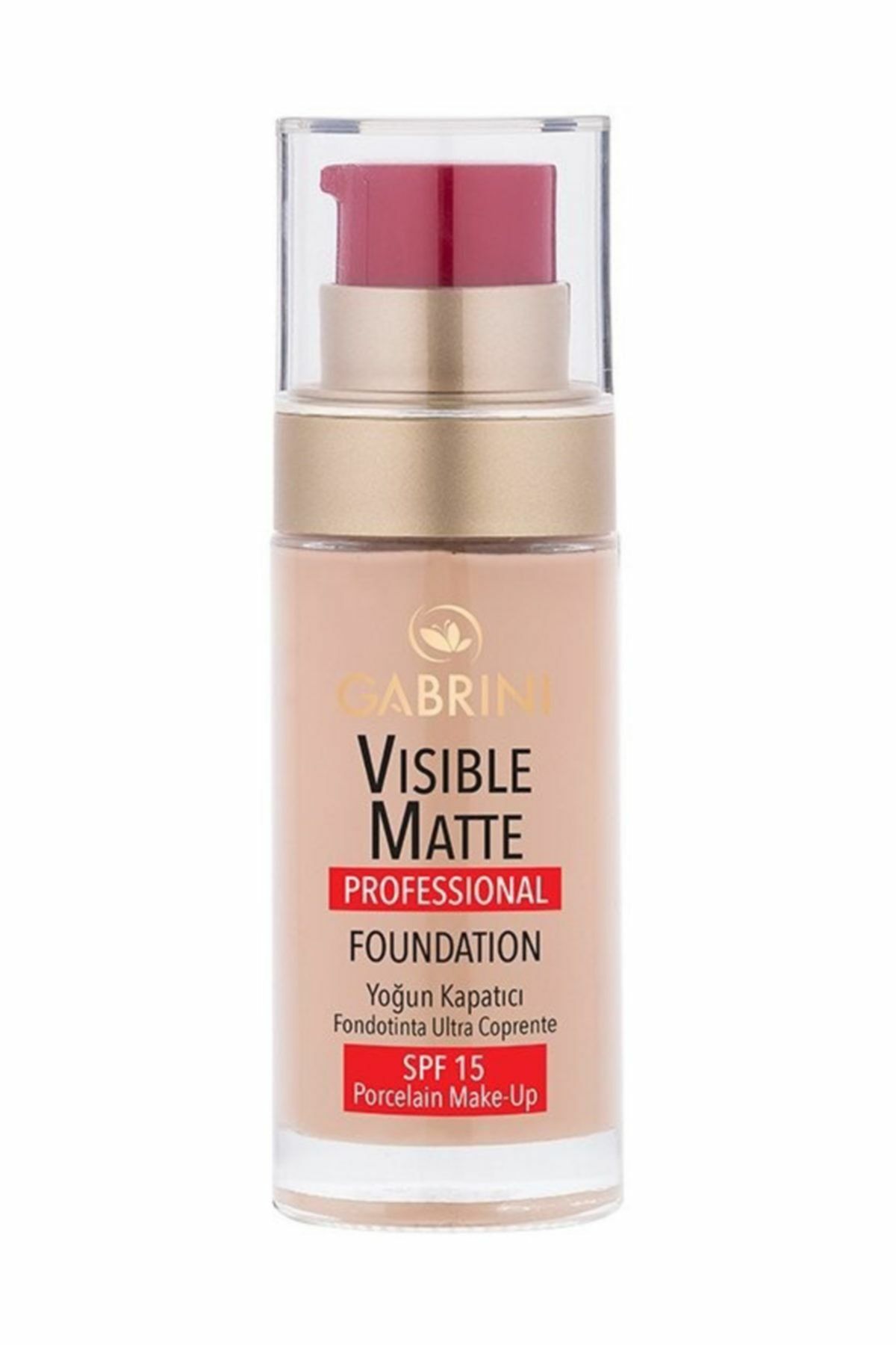Gabrini Visible Matte Fondöten Yoğun Kapatıcı 02 - SPF 15