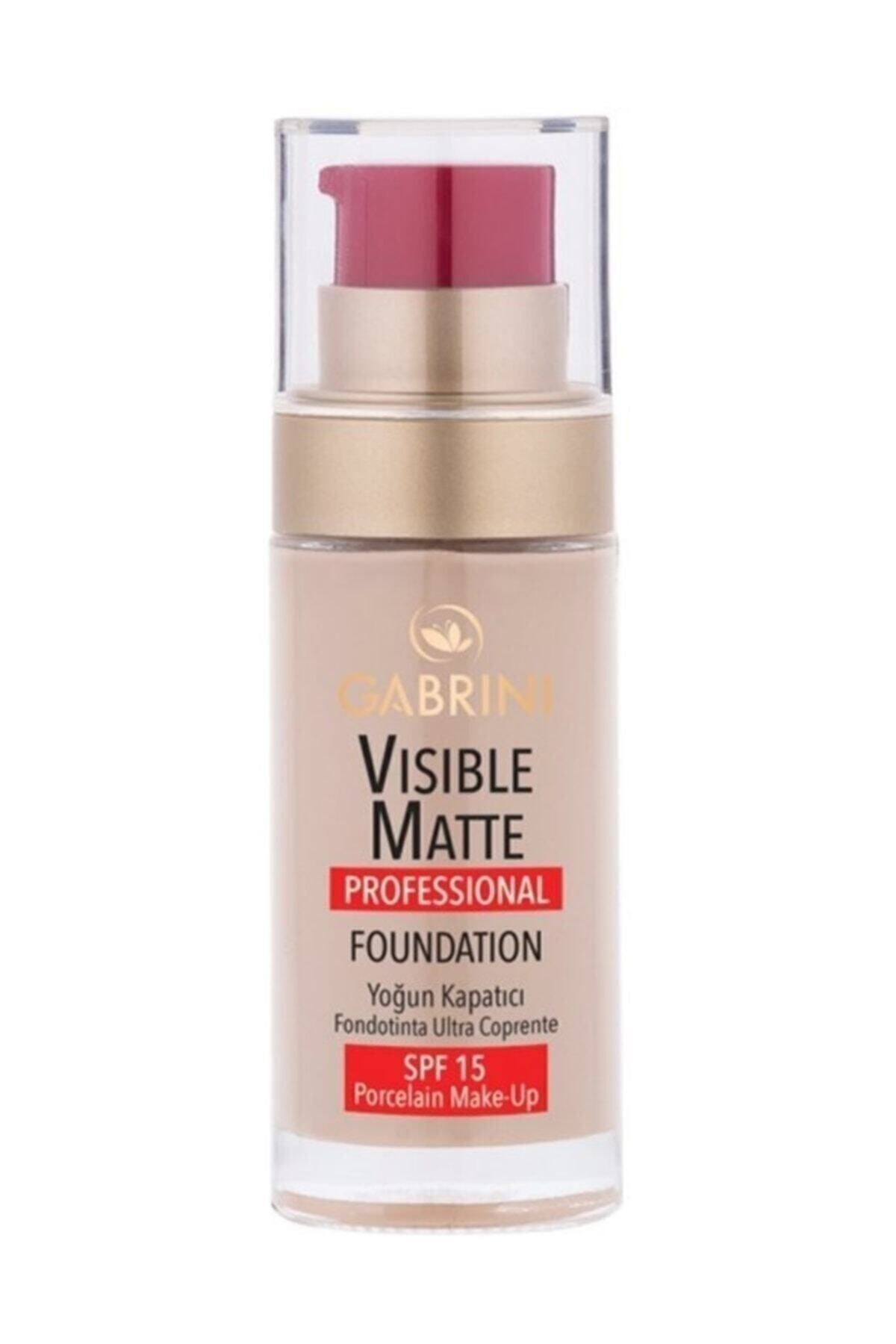 Gabrini Visible Matte Fondöten Yoğun Kapatıcı 01 - SPF 15
