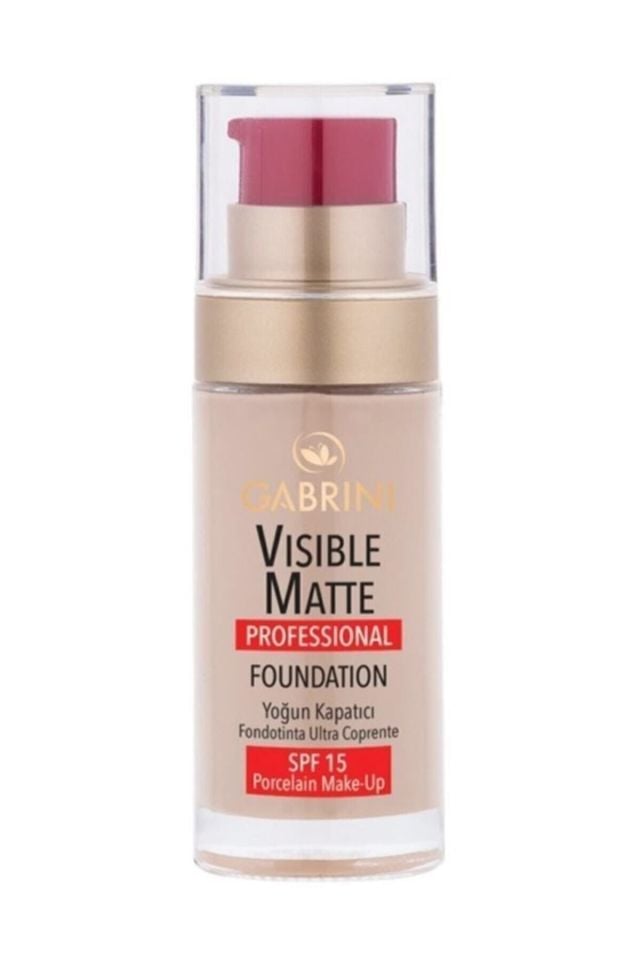 Gabrini Visible Matte Fondöten Yoğun Kapatıcı 01 - SPF 15