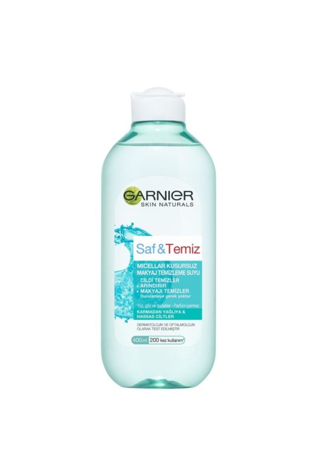 Garnier Micellar Saf Temiz Kusursuz Makyaj Temizleme Suyu 400 ml Karmadan Yağlıya