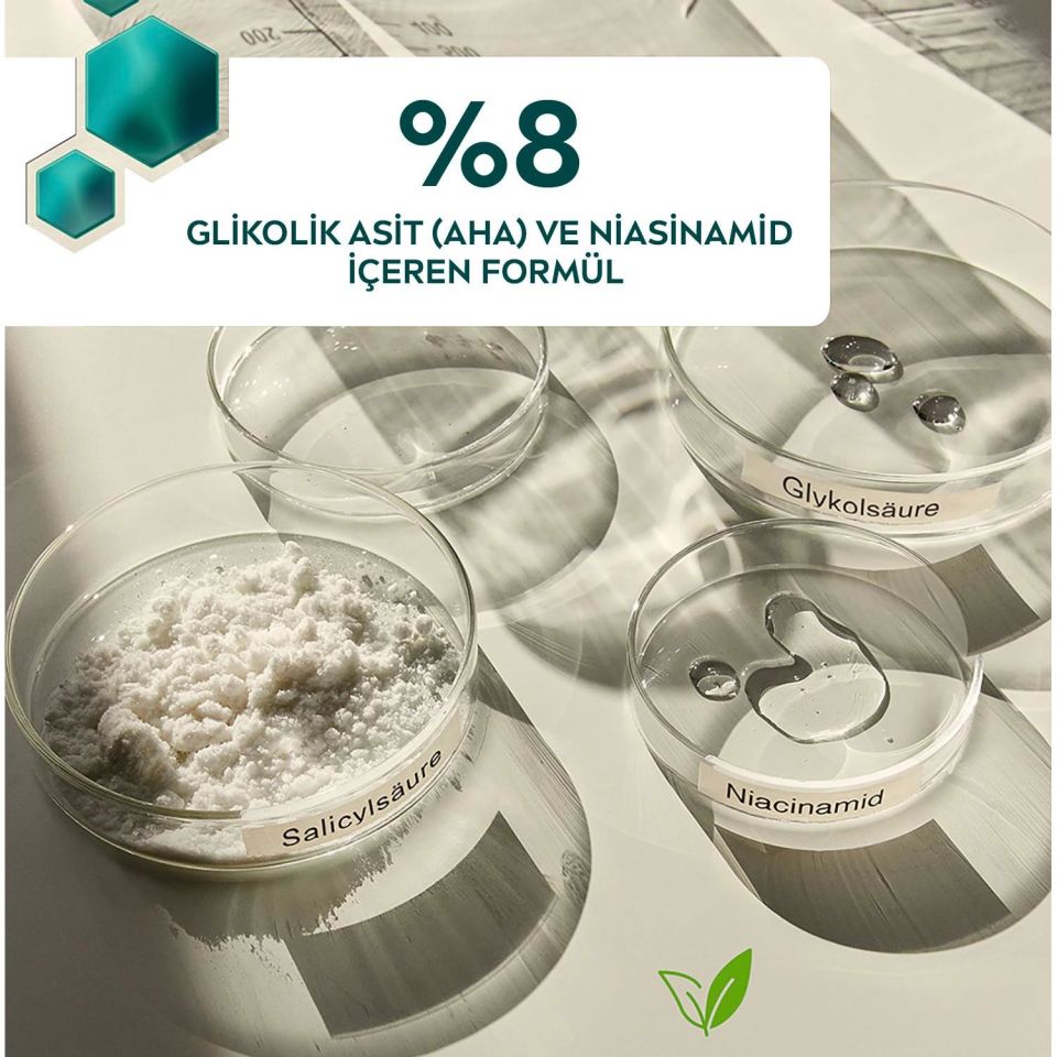 NIVEA Derma Skin Clear Night Exfoliator Gece Arındırıcı Krem 40ml, %8 Glikolik Asit (AHA) ve Salisil