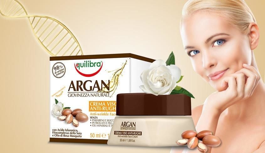 Equilibra Argan Kremi Kırışık Karşıtı %98 Doğal Crema Viso Anti Rughe