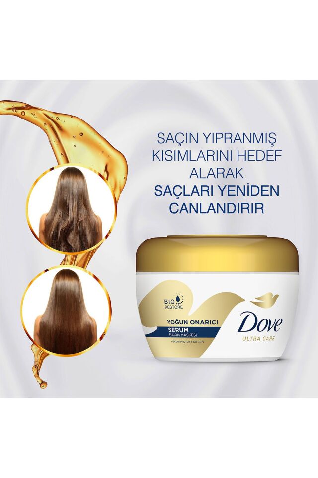 Dove 1 Minute Serum Yoğun Onarıcı Saç Bakım Maskesi 160 Ml