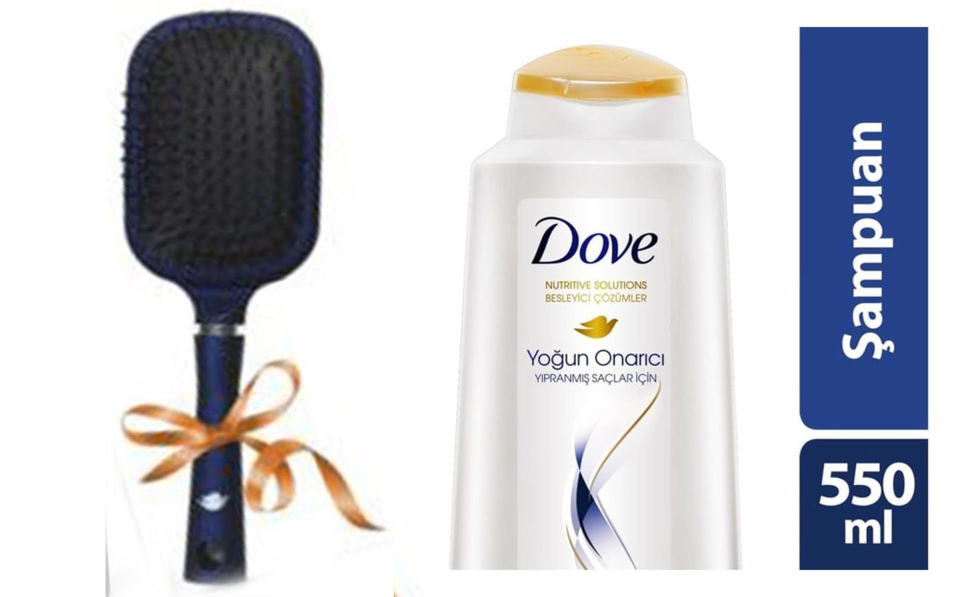 Dove Yoğun Onarıcı Şampuan 550 Ml  - Nemlendirici + Fırça Hediyeli