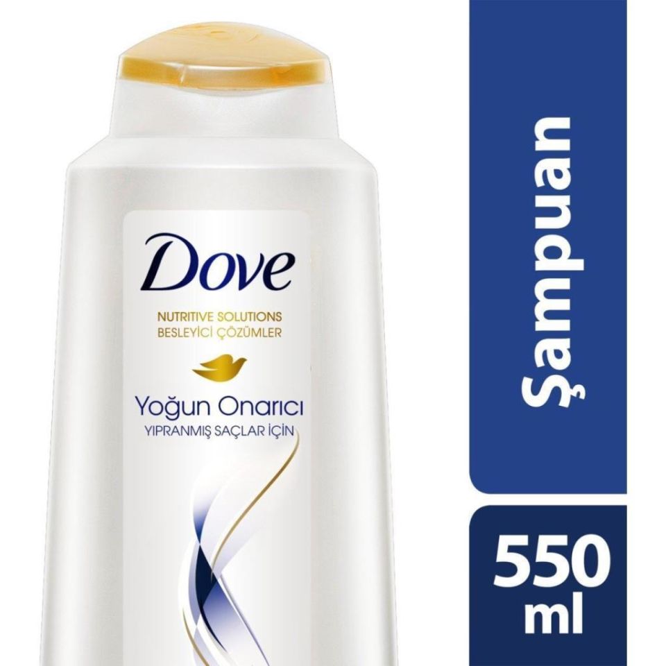 Dove Yoğun Onarıcı Şampuan 550 Ml  - Nemlendirici + Fırça Hediyeli