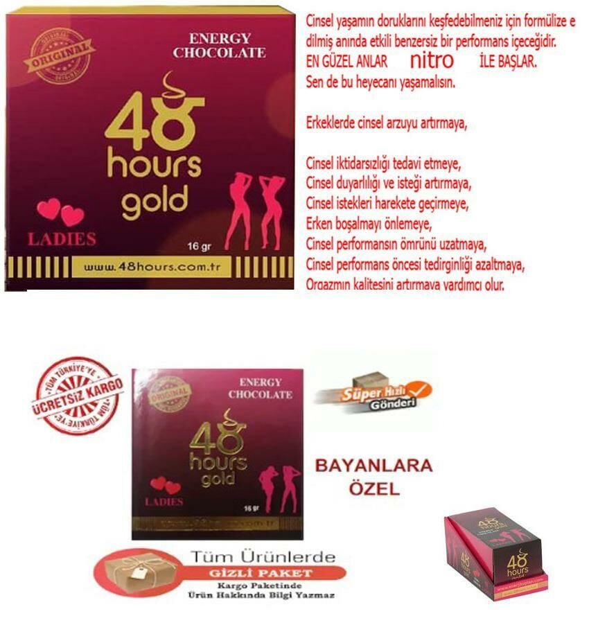 48 Hours Gold Ladies Bayanlar İçin Enerji Çikolatası