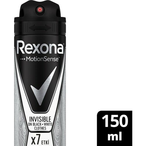 Rexona Deodorant Men Invisible Black White Spray 150 Ml