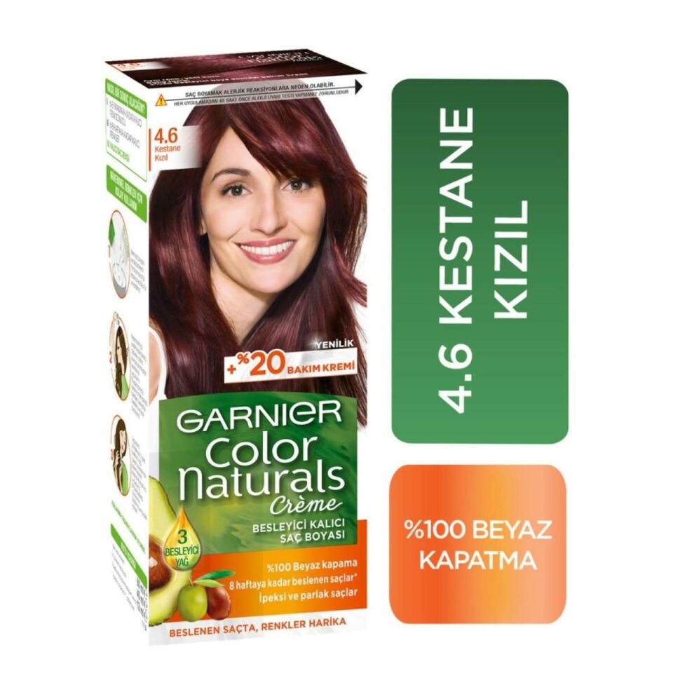 Garnier Color Naturals 4.6 Kestane Kızılı Saç Boyası
