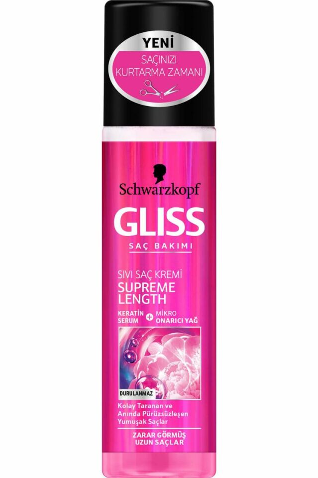Gliss Sıvı Saç Kremi Supreme Length 200 ml Zarar Görmüş Uzun Saçlar