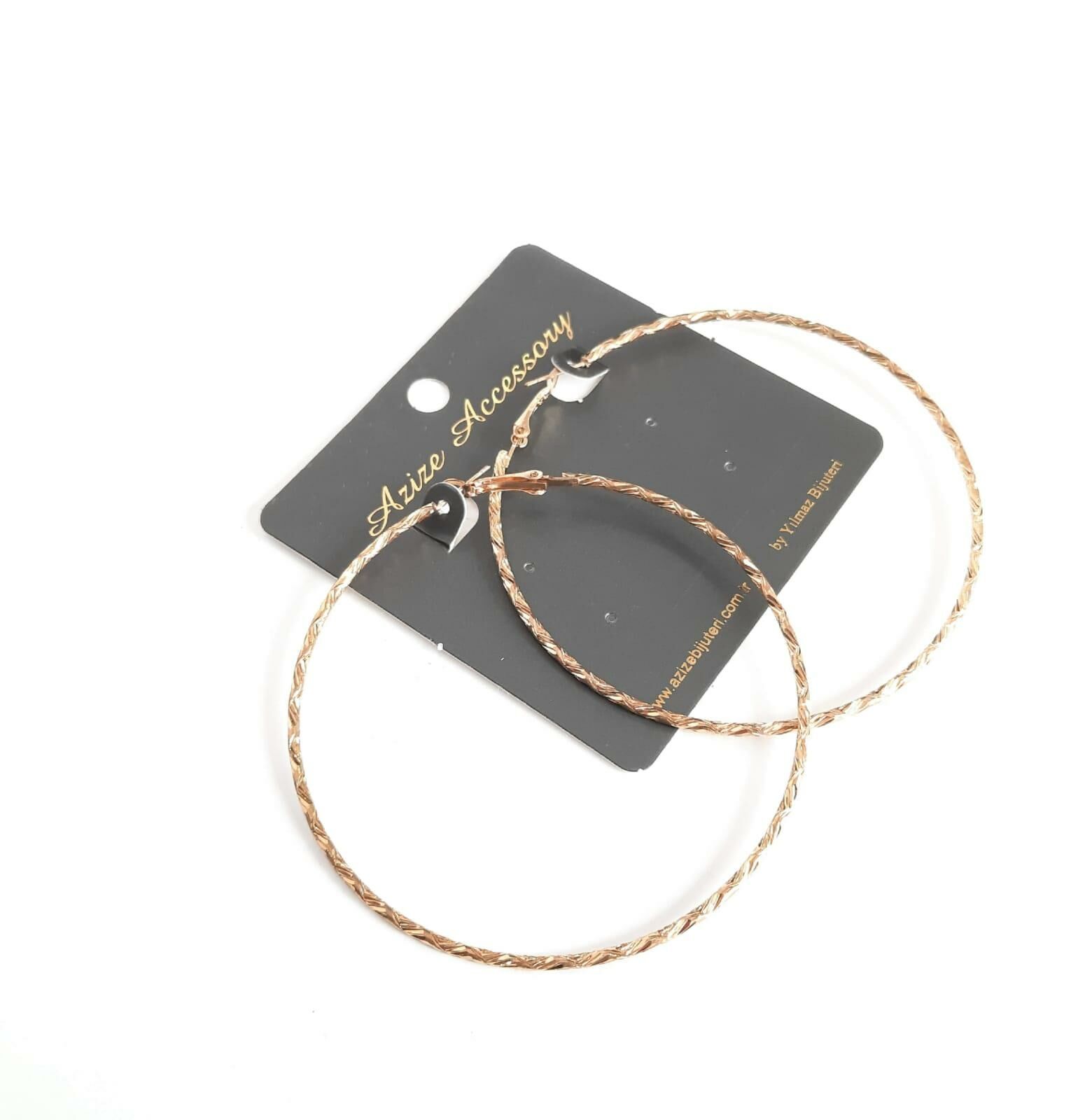 Halka Büyük Küpe Gold