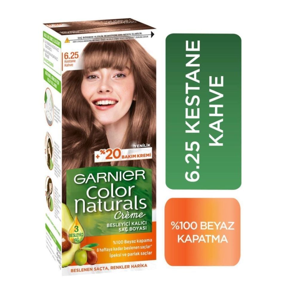 Garnier Color Naturals 6.25 Kestane Kahve Saç Boyası
