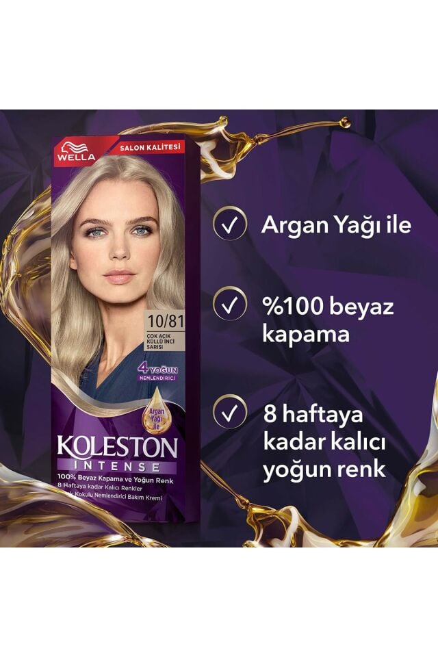 Koleston Intense Saç Bayası 10.81 Ultra Açık Küllü Sarı