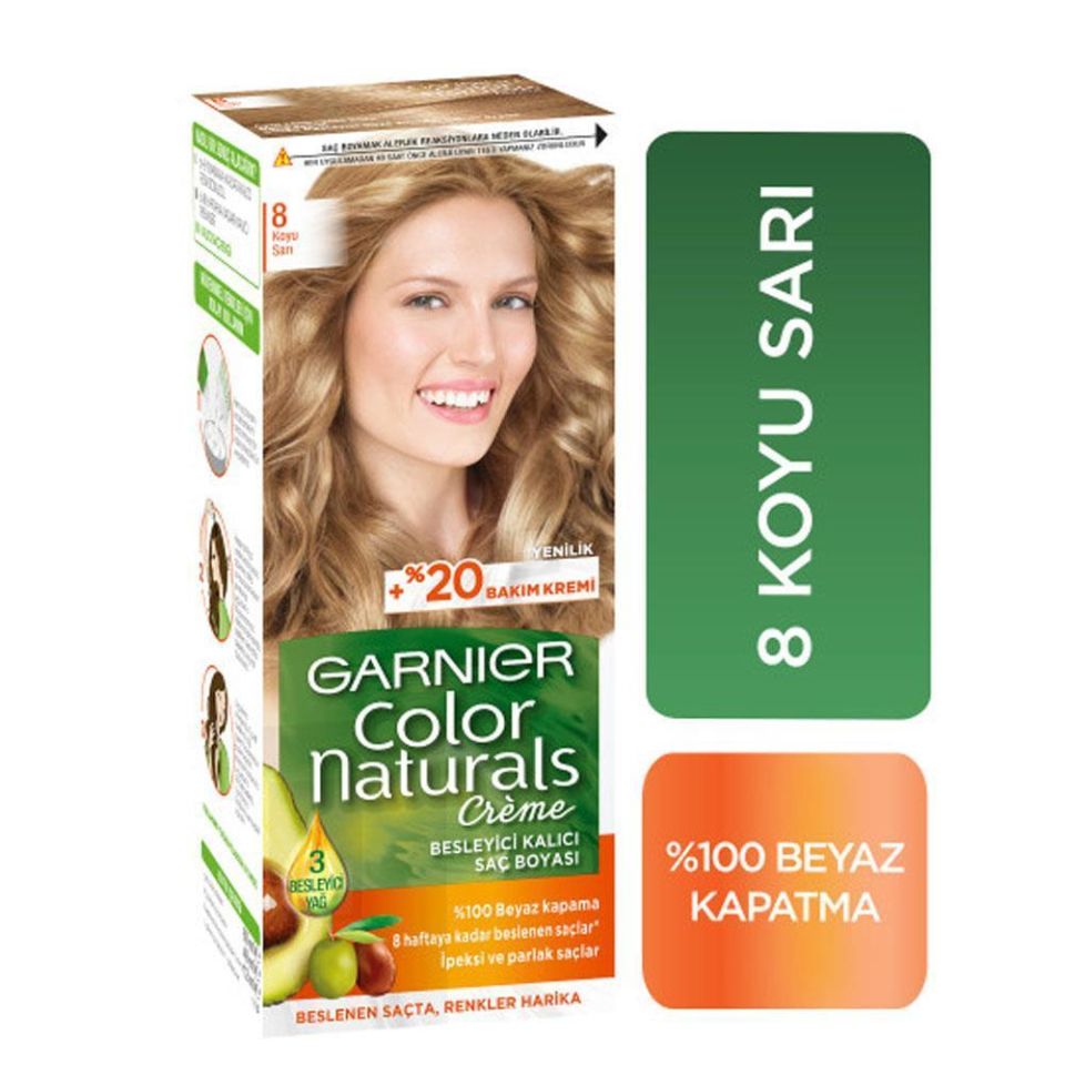Garnier Color Naturals 8 Koyu Sarı Saç Boyası