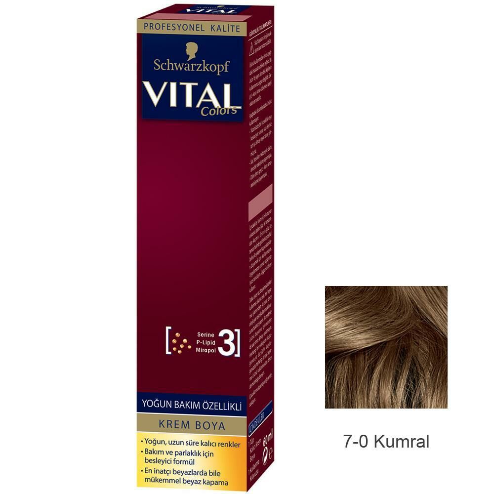 Vital Tüp Saç Boyası 7.00 Kumral + Oksidan Sıvı 50 Ml