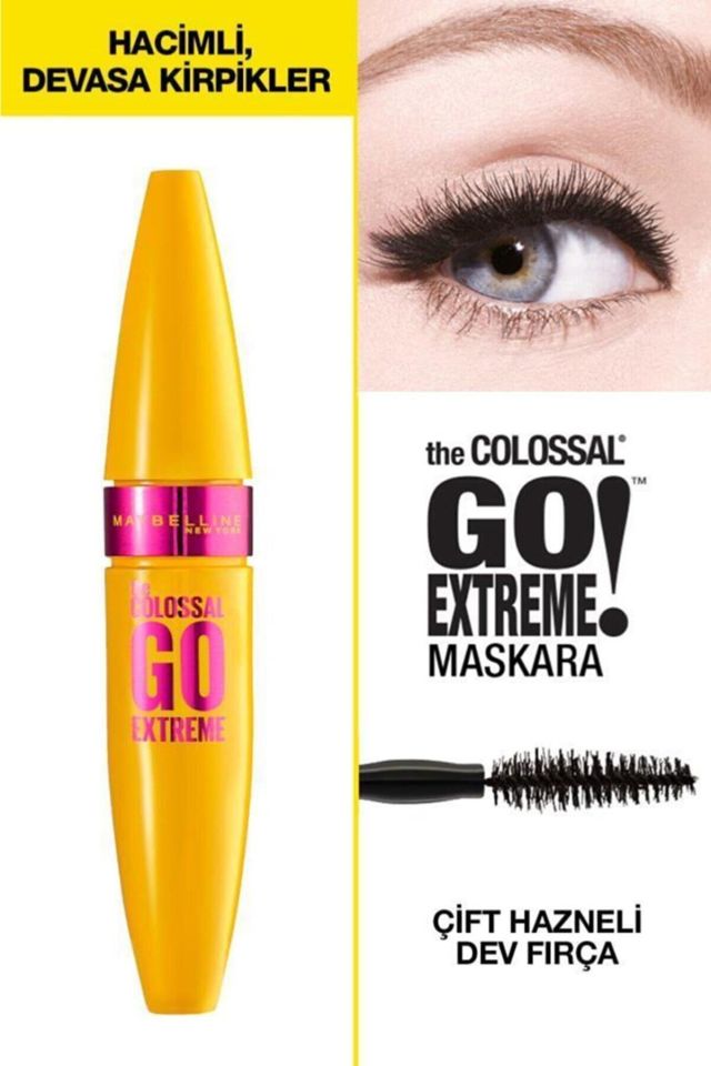 Maybelline Maskara Siyah Colossal Go Extreme Very Black Noir