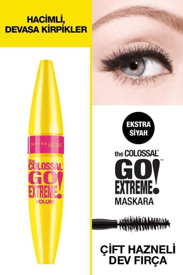 Maybelline Maskara Siyah Colossal Go Extreme Very Black Noir