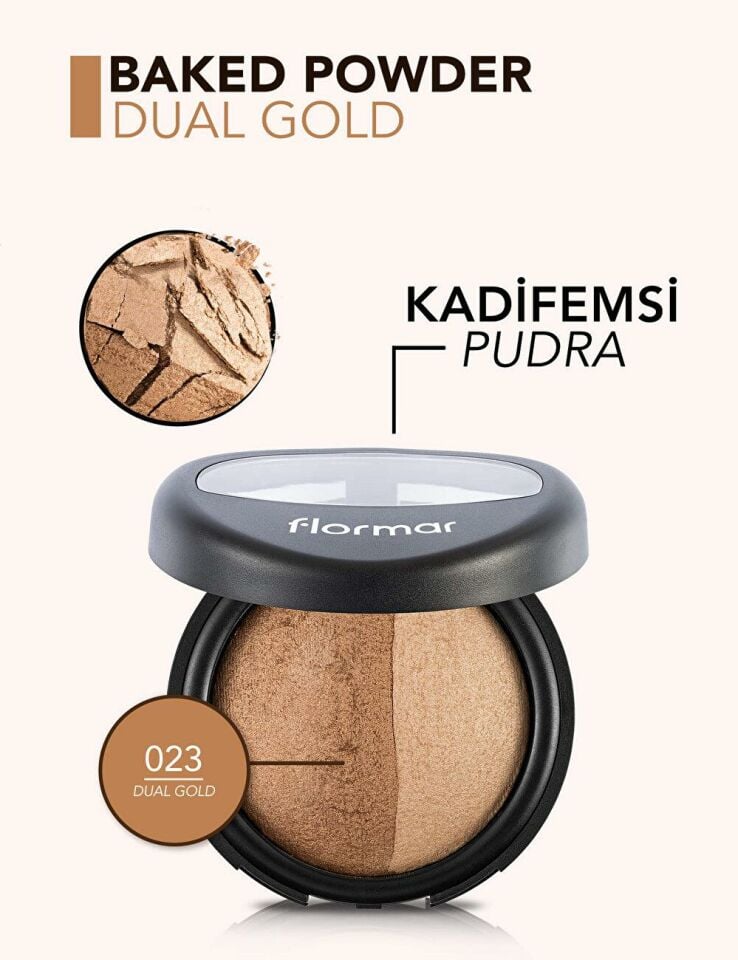 Flormar Terracotta Pudra 23 Işıltılı Dual Gold Pudra