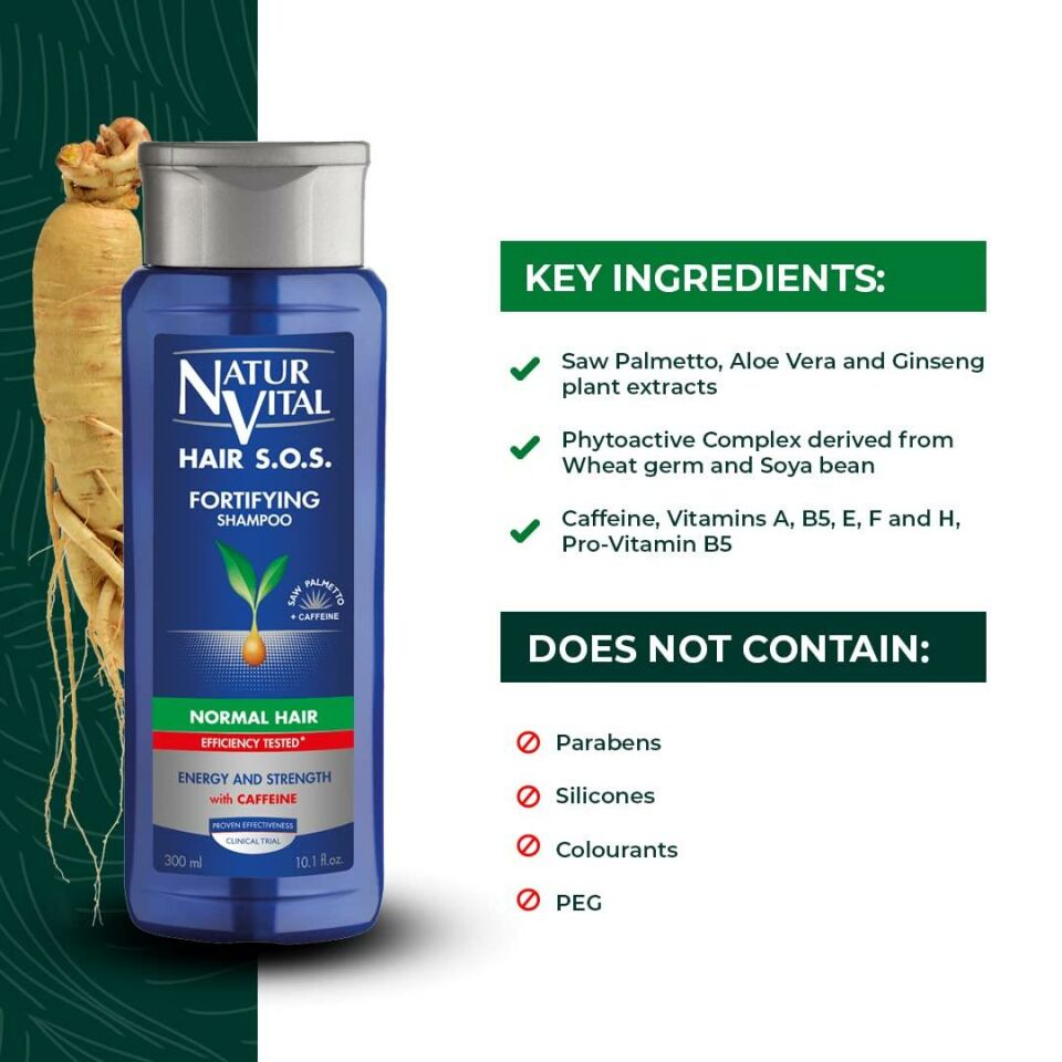 Natur Vital Hair Loss Normal Saçlar için Şampuan 300 ML
