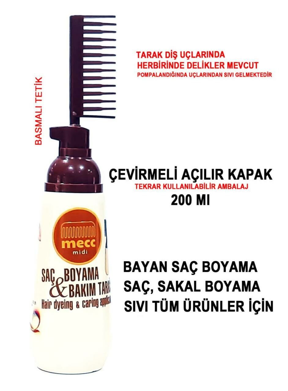 Mecc Midi Saç Boyama ve Bakım Tarağı 200 Ml