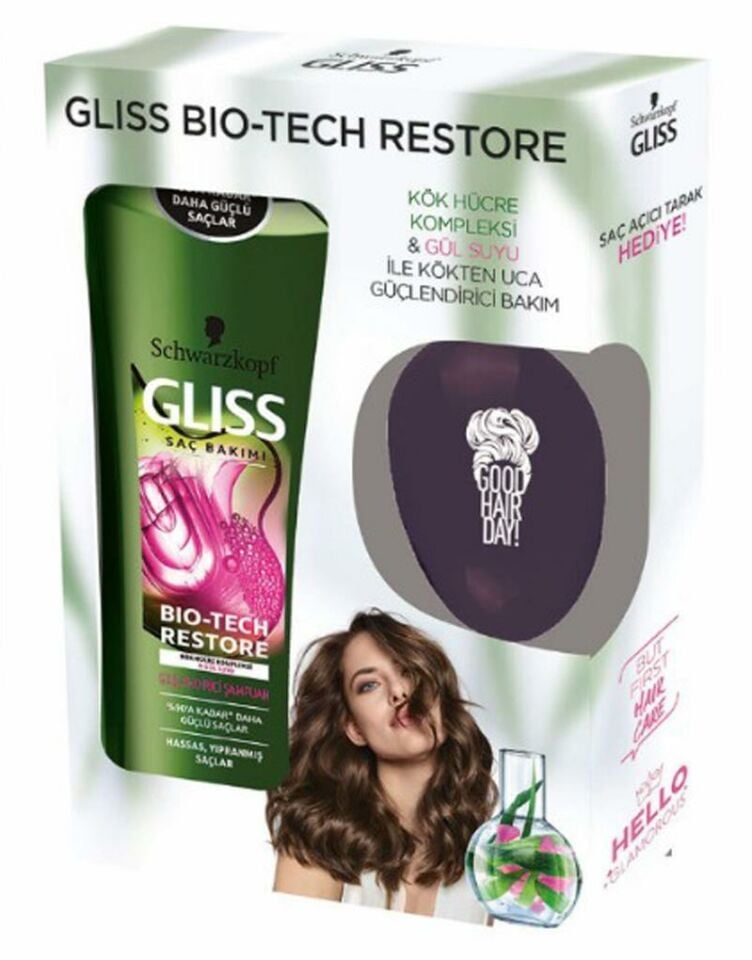 Gliss 525 ml Şampuan Bio-tech Restore + Tarak Set