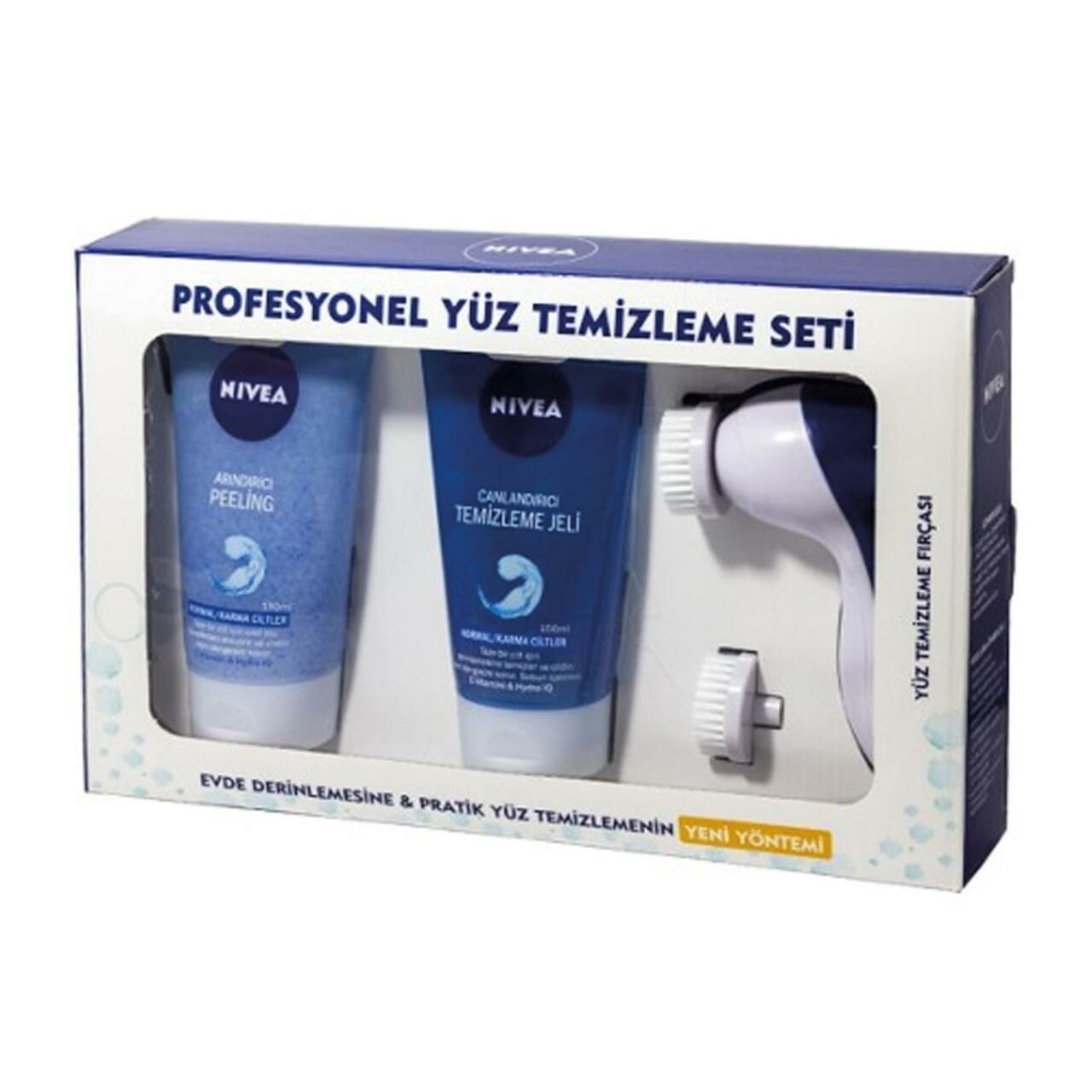 Nivea Profesyonel Yüz Temizleme Seti Pilli Makine + 200 M L 2x Jel Hediye