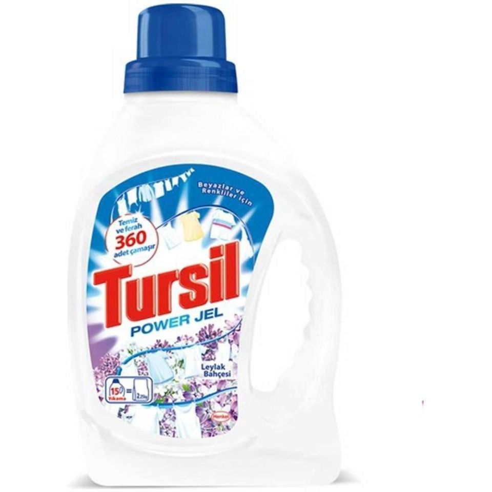 Tursil Jel Çamaşır Makinesi Deterjanı 15 Yıkama Beyaz ve Renkliler İçin Leylak Bahçesi