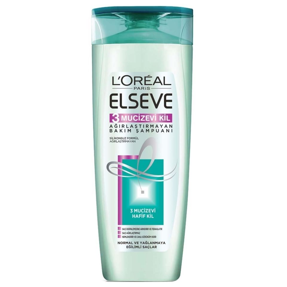 Elseve Şampuan 3 Mucizevi Kil 360 Ml