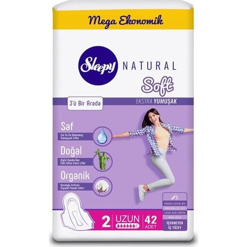 Sleepy Natural Soft Ekstra Yumuşak Uzun 42 Ped