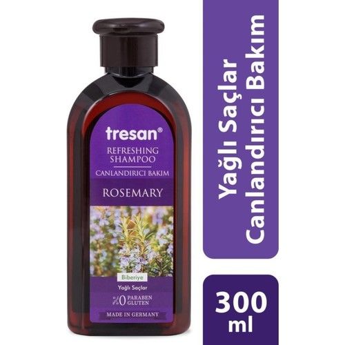 Tresan Canlandırıcı Biberiye Yağlı Saçlar İçin Şampuan 300 Ml