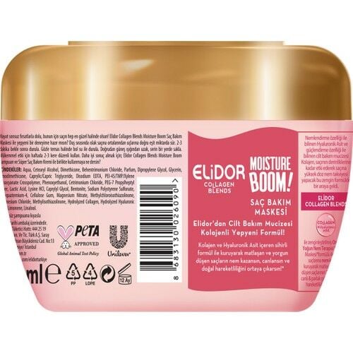 ElidorCollagen Blends Saç Bakım Maskesi Moisture Boom Yoğun Nem Terapisi 160 Ml