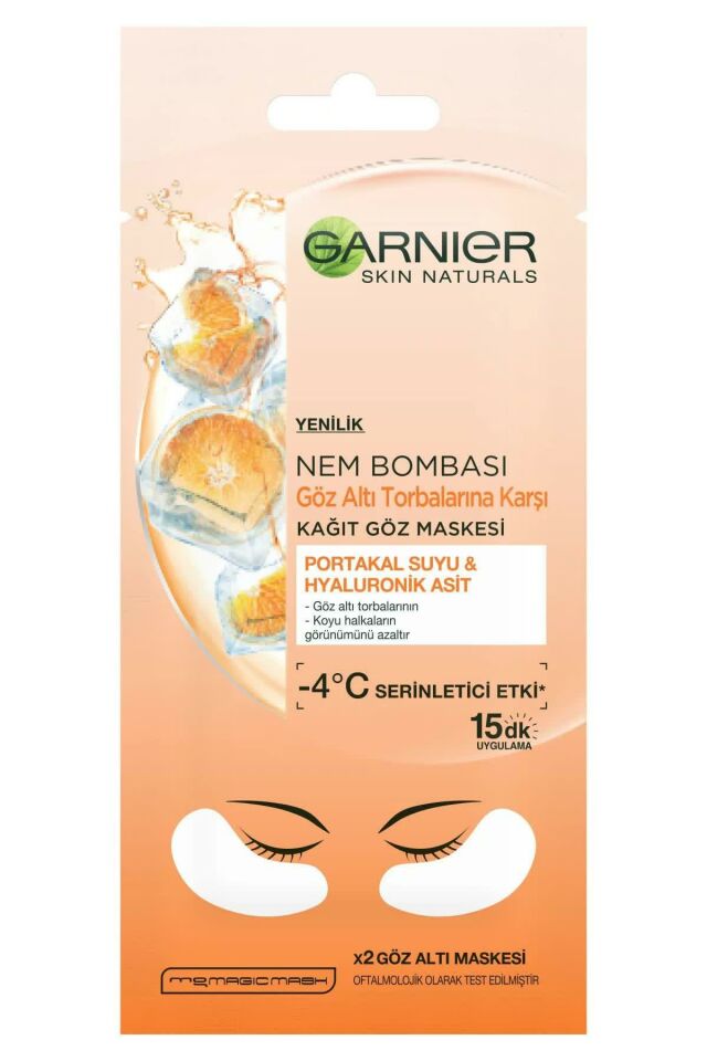 Garnier Nem Bombası Göz Altı Torbalarına Karşı Kağıt Göz Maskesi