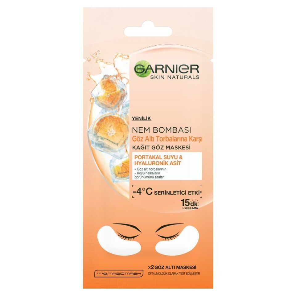 Garnier Nem Bombası Göz Altı Torbalarına Karşı Kağıt Göz Maskesi