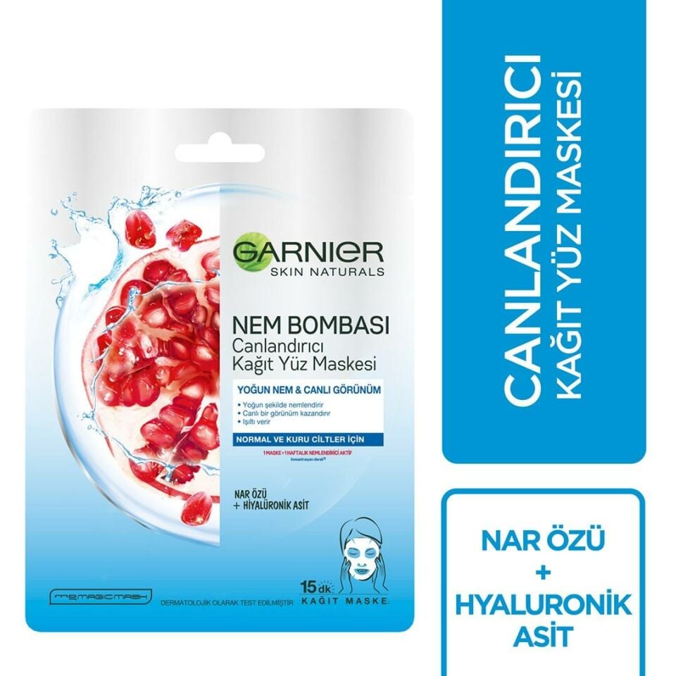 Garnier Nem Bombası Canlandırıcı Kağıt Maske 32gr