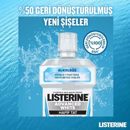 Listerine Advanced White Hafif Tat Agız Bakım Suyu 250 ml