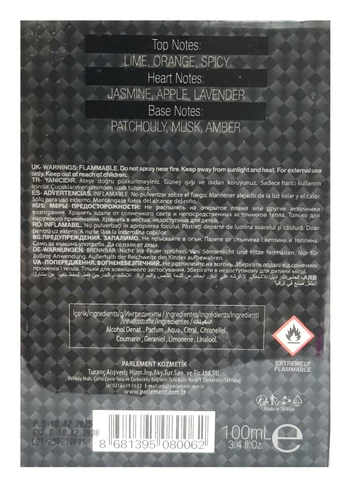 Parlement Men Powerfull 100 Ml Edp Erkek Parfümü born in istanbul
