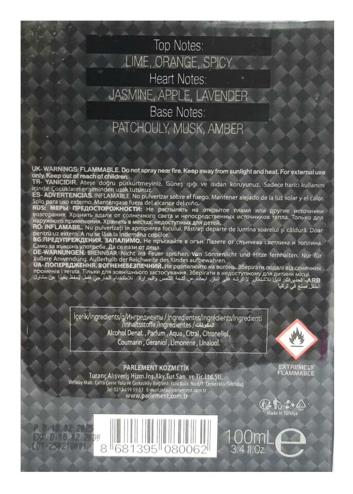 Parlement Men Powerfull 100 Ml Edp Erkek Parfümü born in istanbul