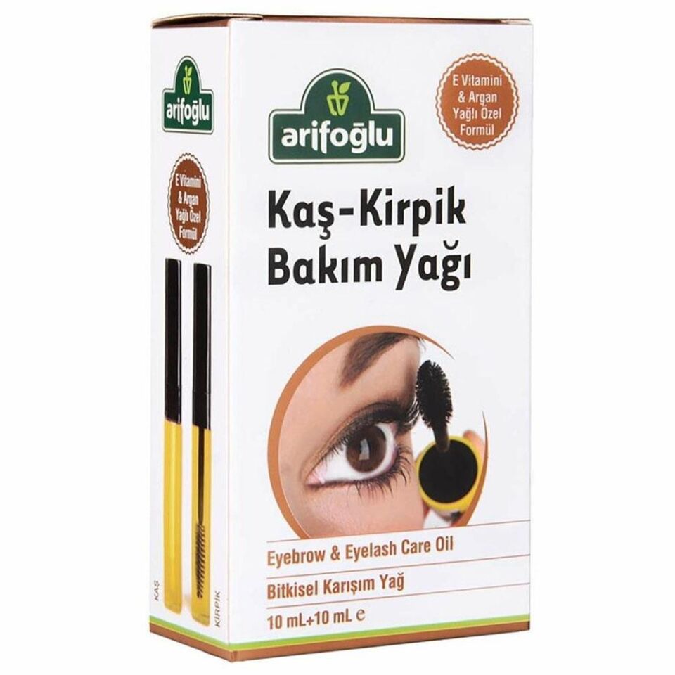 Arifoğlu Kaş Kirpik Bakım Yağı 10 ml + 10 ml - Argan Yağlı & Doğal E Vitaminli