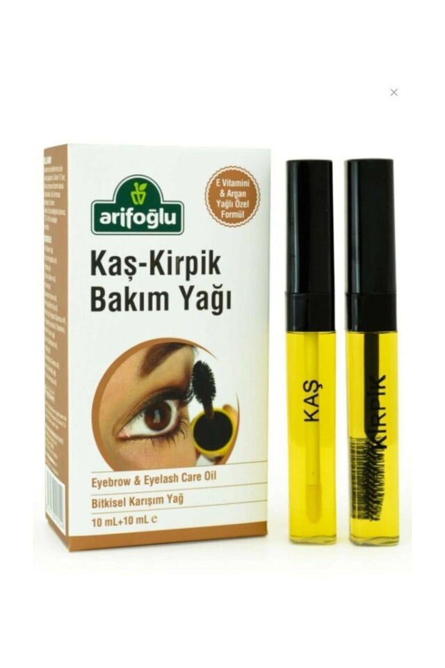 Arifoğlu Kaş Kirpik Bakım Yağı 10 ml + 10 ml - Argan Yağlı & Doğal E Vitaminli