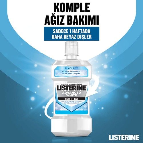 Listerine Advanced White Hafif Tat Agız Bakım Suyu 500 ml
