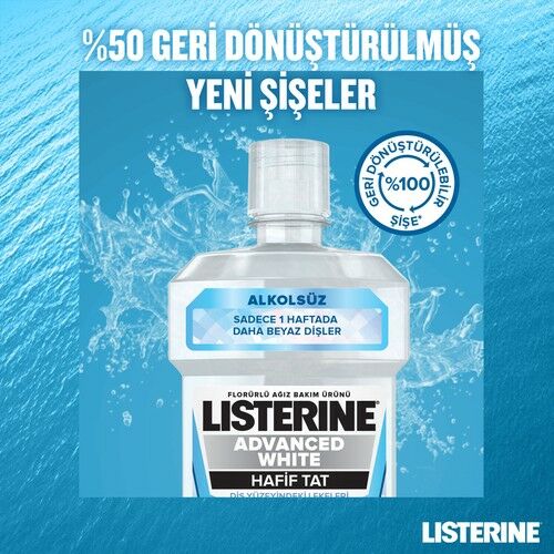 Listerine Advanced White Hafif Tat Agız Bakım Suyu 500 ml